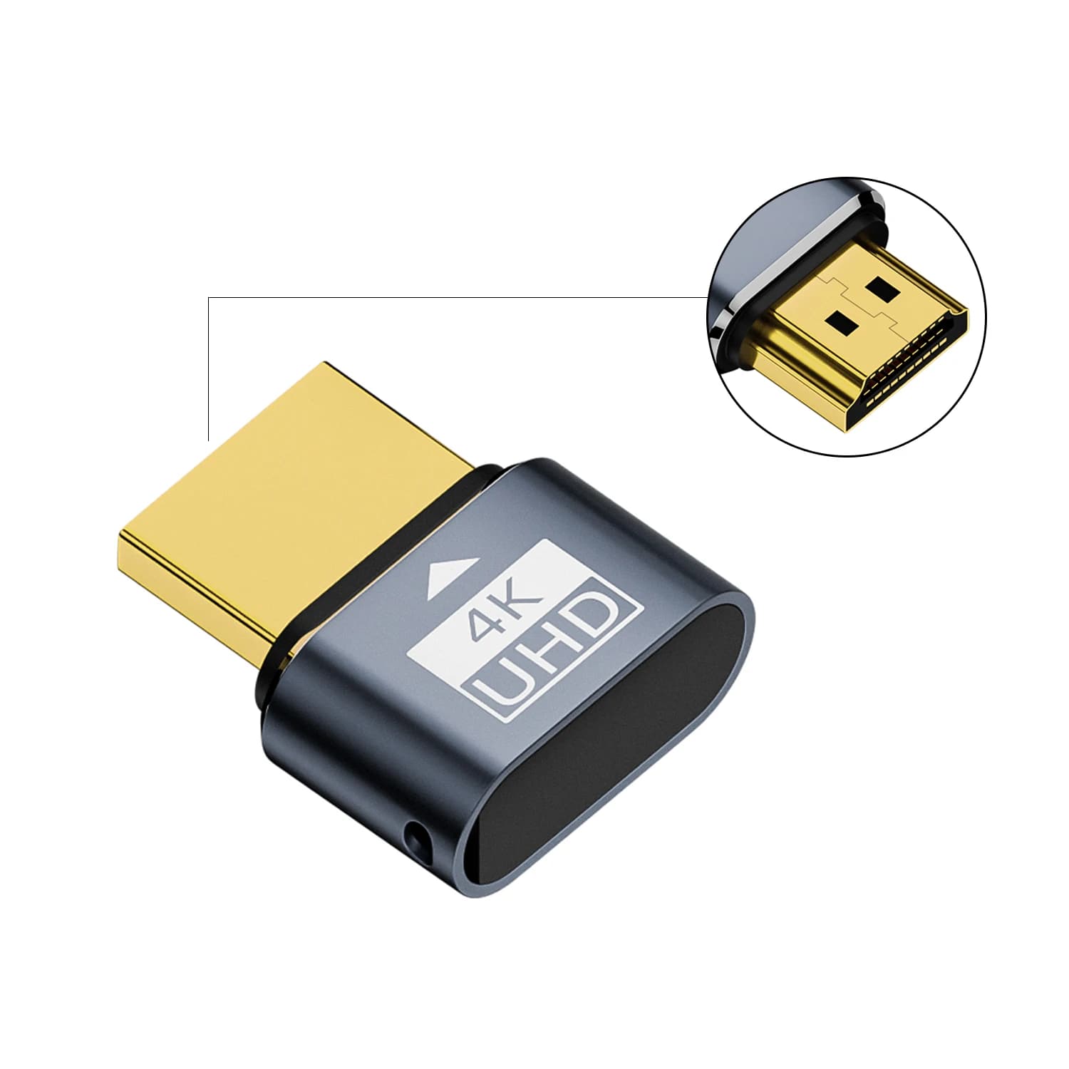 Adattatore Display Virtuale 4K UHD HDMI-Compatibile, Emulatore Monitor Fittizio, Plug HDTV per PC con Scheda Grafica Headless