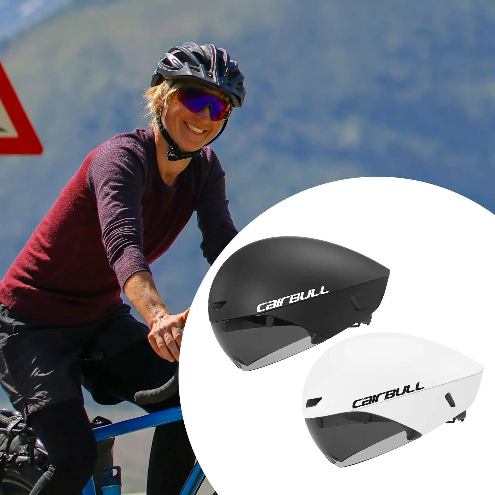 Integrated Bicycle Helmet Ventilated, Safety Helmet Adjustable in PC Material EPS for Men and Women, for Cycling on Road and Mountain, Skateboard