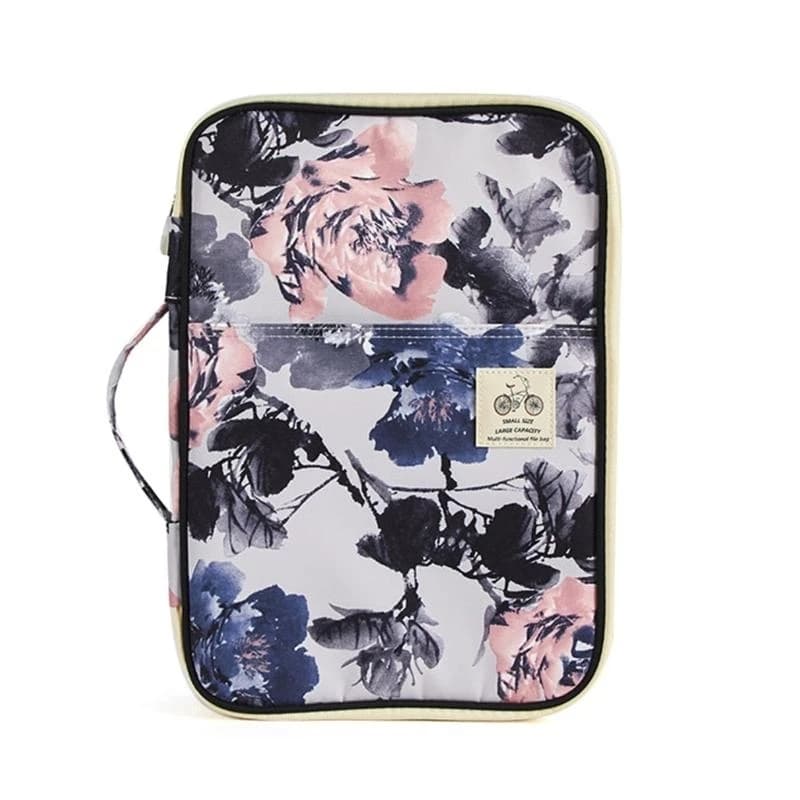 Portable File Folder Waterproof File Folder Bag 10 Pockets Documents Bag K92C