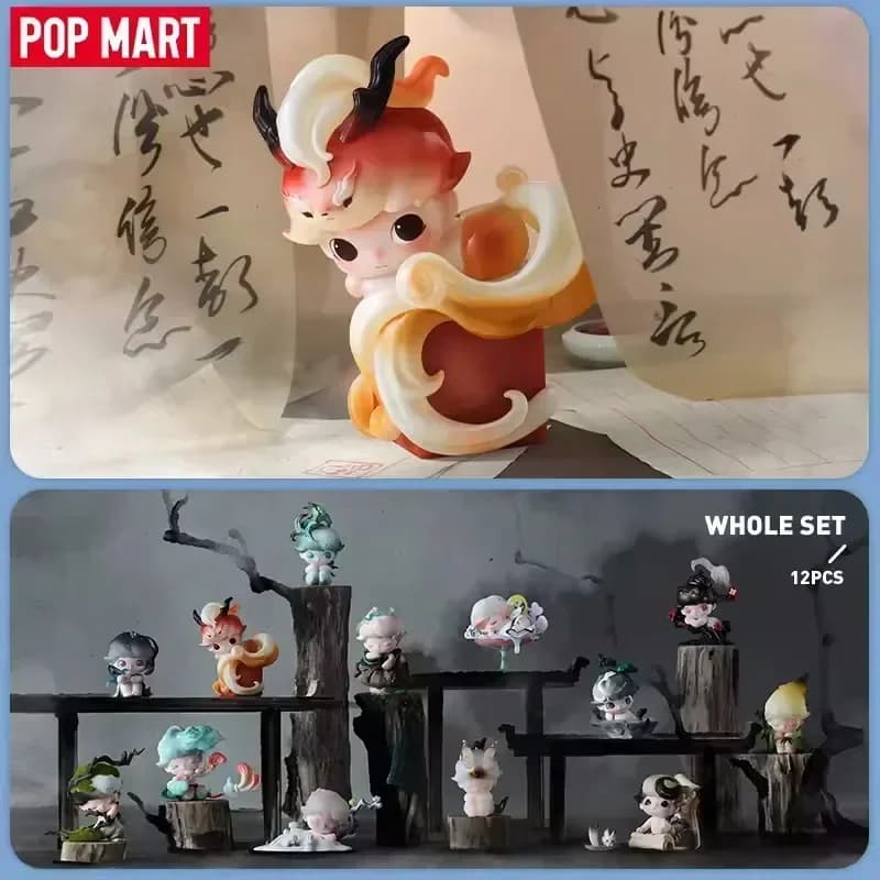 POP MART DIMOO Kawaii Anime Action Figure - Serie Stories in the Cup Blind Box - Bambole Sorpresa Misteriose per Ragazze - Regalo
