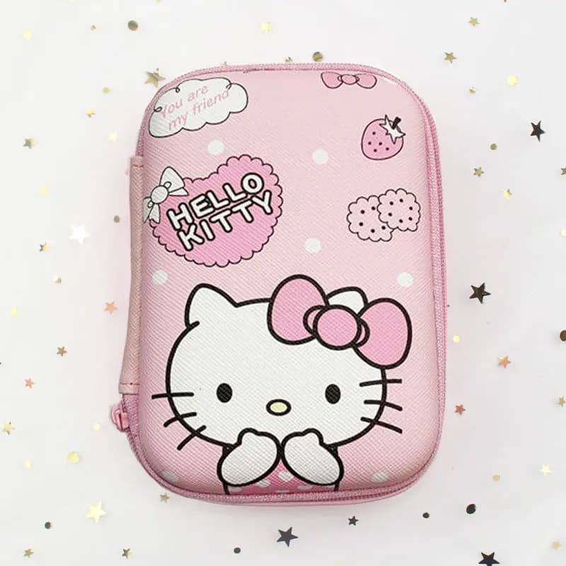 Data Cable Charger Storage Box Headphones Cable Storage Box Organizer Bag Zipper Student Cartoon Exchange