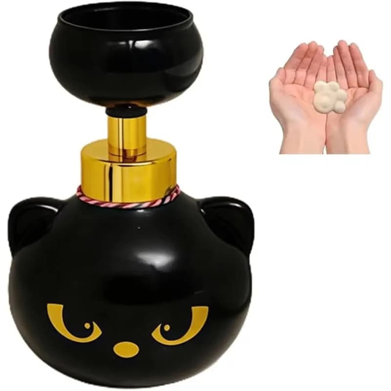 Simpatico dispenser di sapone in schiuma con zampa di gatto Divertente simpatico zampa di gatto a forma di fiore Bottiglie con pompa per sapone in schiuma Regalo per amante dei gatti per la cucina del bagno