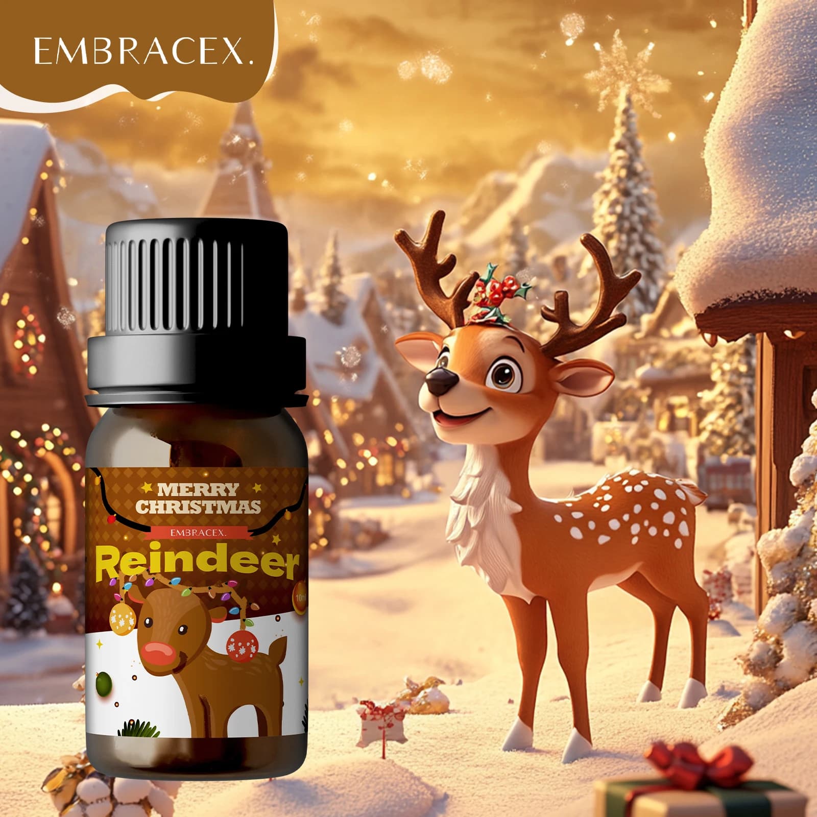 Oli profumati di oli essenziali di renna da 10 ml per profumi di candele, creazione di sapone e profumi diffusi, regalo per Natale