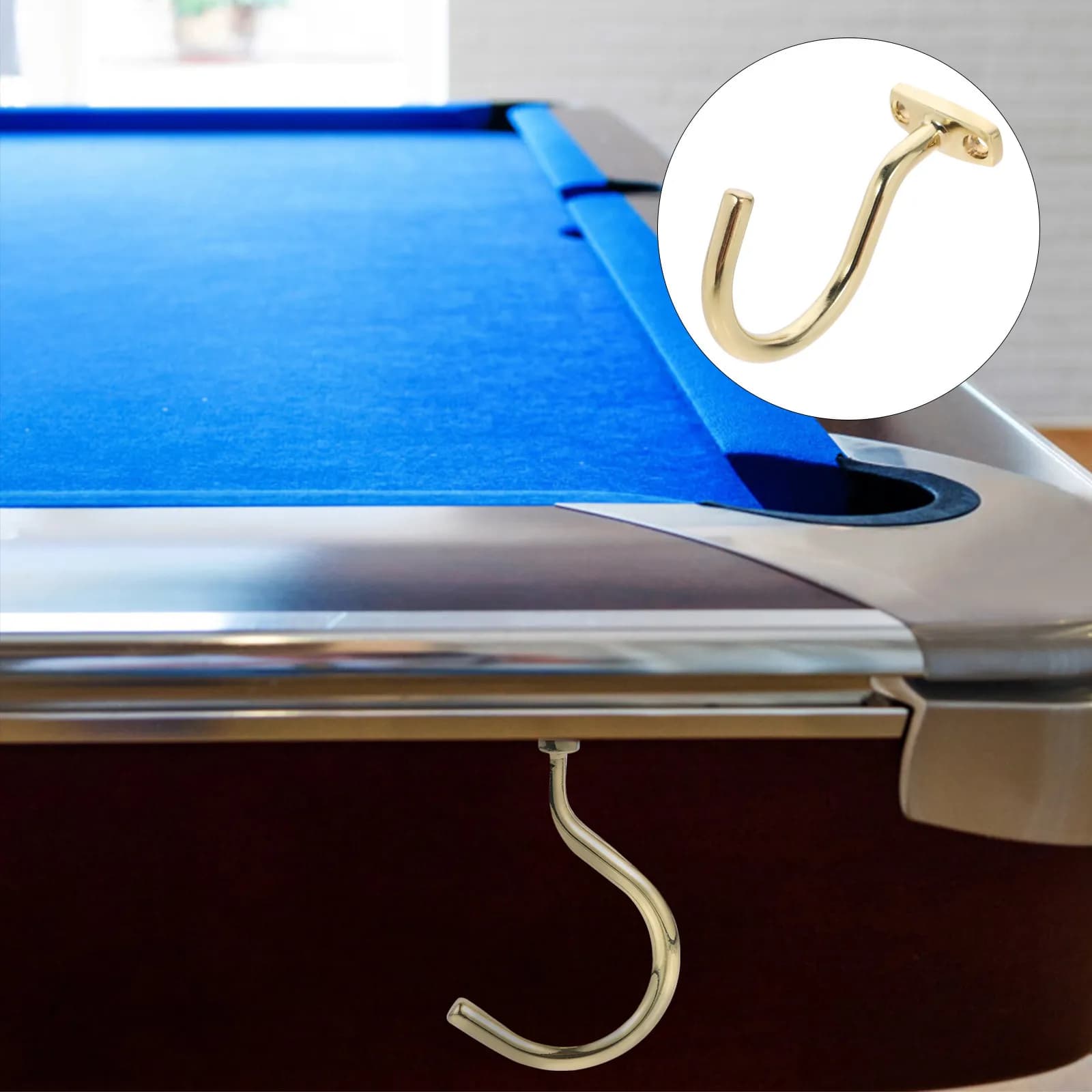 Replaceable Snooker Hook Metal Pool Cue Rack Sturdy Billiard Hook for Triangle Frame Storage Convenient Snooker Table Rest Hooks