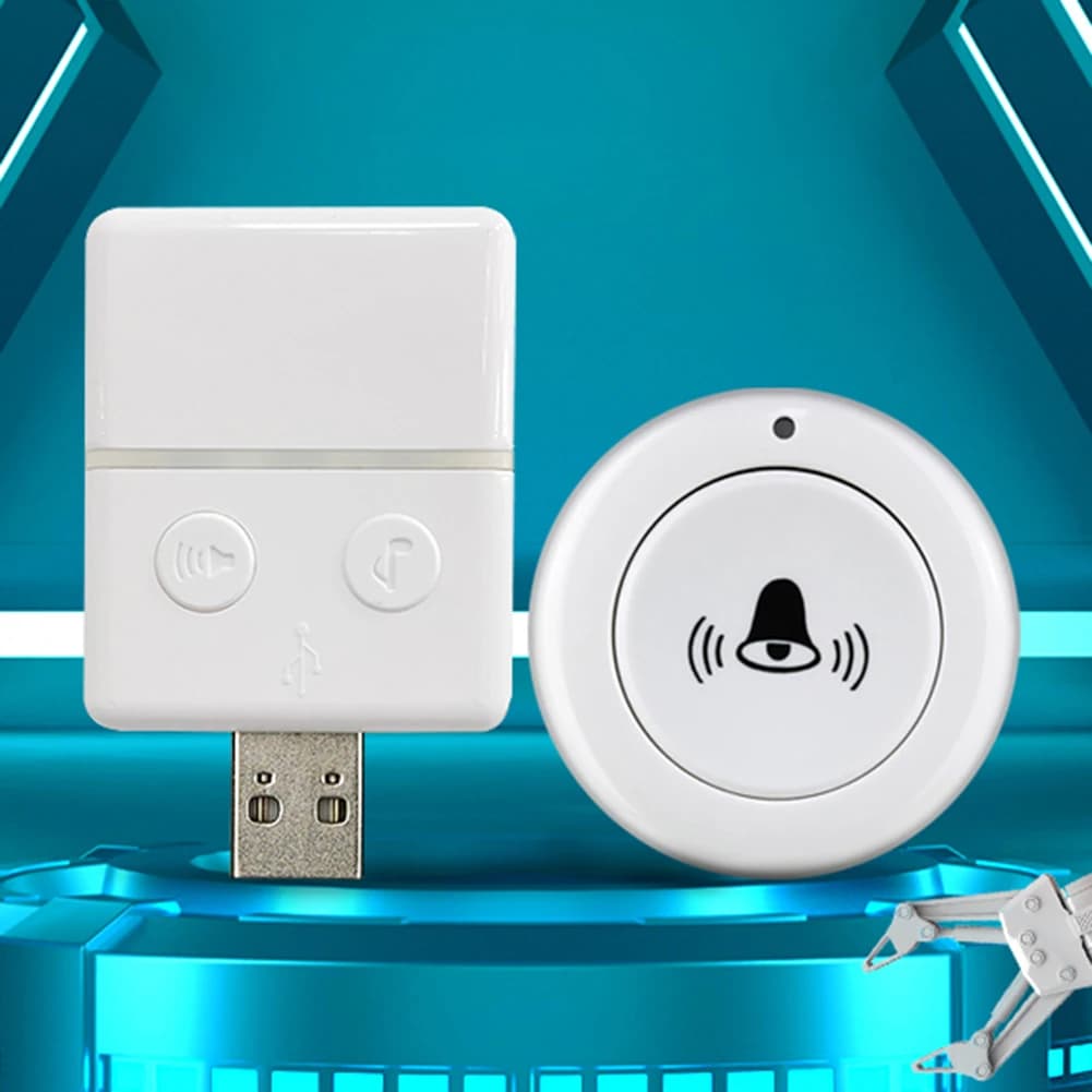 Pulsante di chiamata di emergenza USB 433MHZ Campanello per porta intelligente Segnale forte Campanello di emergenza wireless Allarme con un solo tasto per la casa