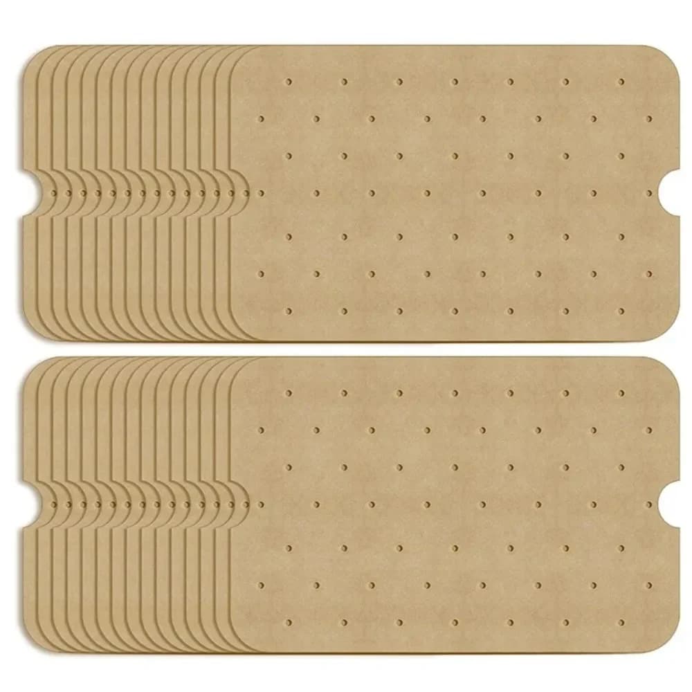 50 Pezzi di Carta da Forno Usa e Getta per Friggitrice ad Aria, Antiaderente, Assorbente, Perforata, Accessori per Cottura