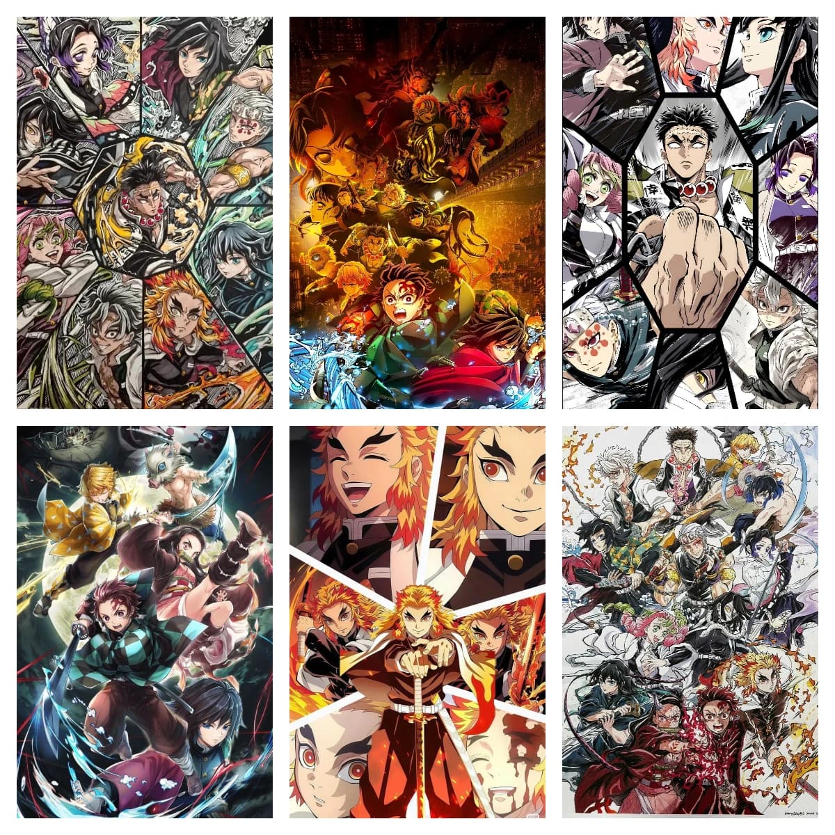 DIY Demon Slayer Kimetsu No Yaiba Hashira Anime Diamond Painting Mystical Fantasy Modern Wall Decoration for Living Room Bedroom