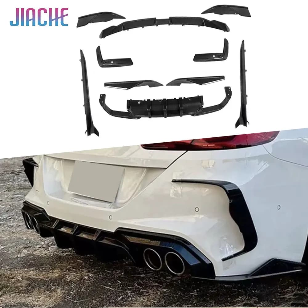 JIACHE Dry Carbon Fiber Bodykit For BMW 8 Series F91 F92 M8 Coupe 2020+ Car Front Lip Rear Trunk Diffuser Side Skirt Canards