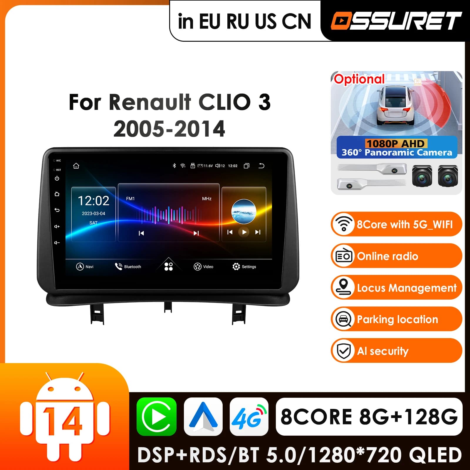 Sistemi intelligenti per auto 2din Android Autoradio per Renault CLIO 3 2005-2014 Video multimediale GPS Carplay Auto 4G Autoradio RDS