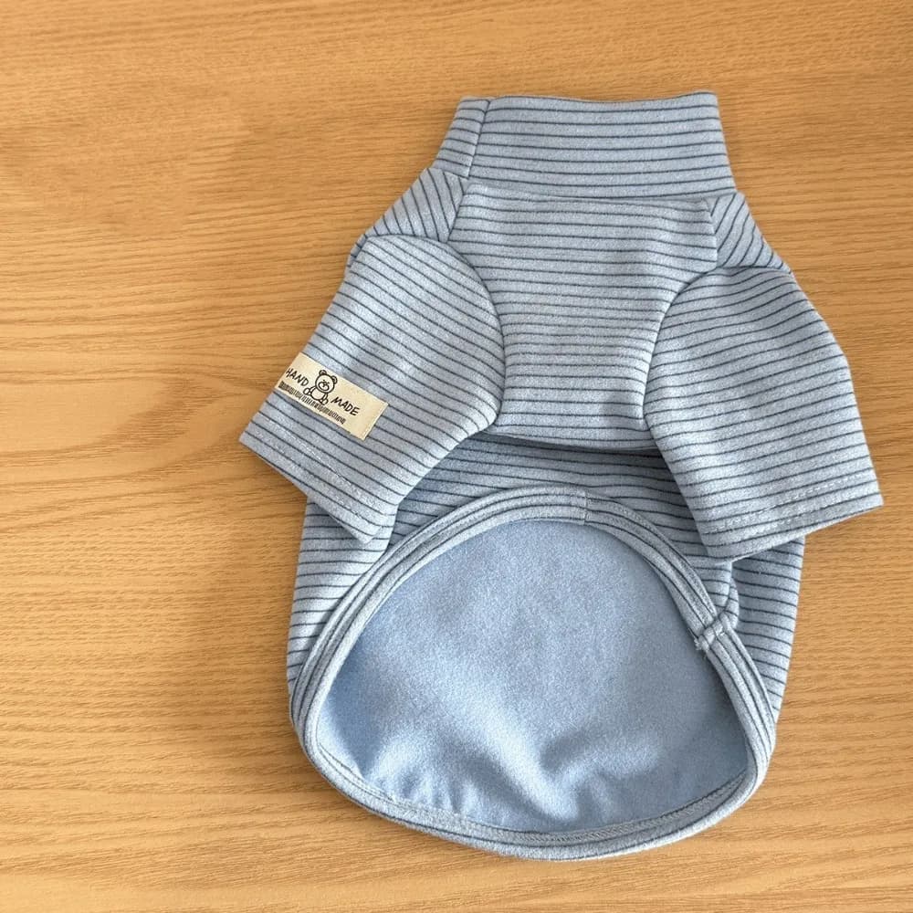 Abbigliamento Termico per Cani, Maglietta a Righe per Animali Domestici, Pullover Caldo e Morbido Multicolore con Collo Alto, T-Shirt per Cani da Indossare in Casa