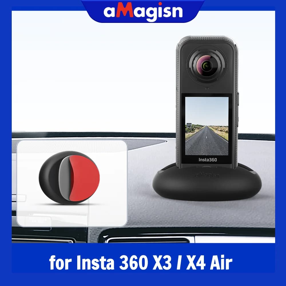 aMagisn Base in silicone antiscivolo per Insta360 X4 Air - Supporto da tavolo e da auto multiuso per accessori Air Insta 360 X3/X4