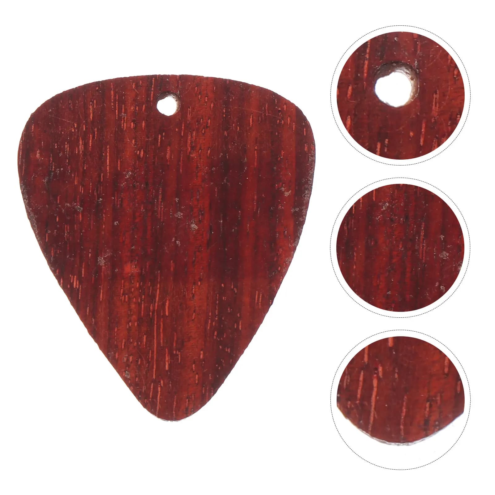 Ciondolo a Forma di Plettro per Chitarra in Legno Naturale, Accessorio Decorativo Fatto a Mano per Collane, per Chitarristi e Bassisti