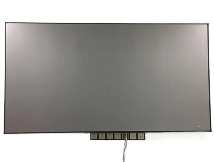 Y-180 "4K HD Schermi di rifornimento della luce di cristallo nero Schermo per proiettore Schermo per cinema domestico a parete con cornice fissa stretta in metallo