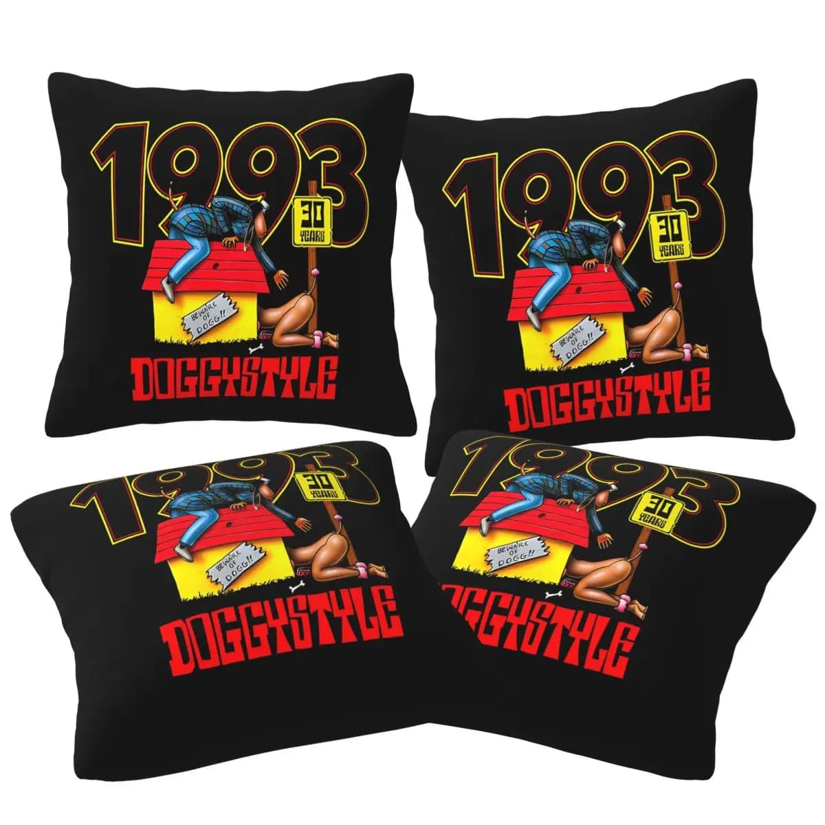 Snoop Dogg Doggystyle Music Rapper 4pcs Square Pillowcase Cushion Cover Comfort Pillow Case Throw Pillow Cover for Home Sofa