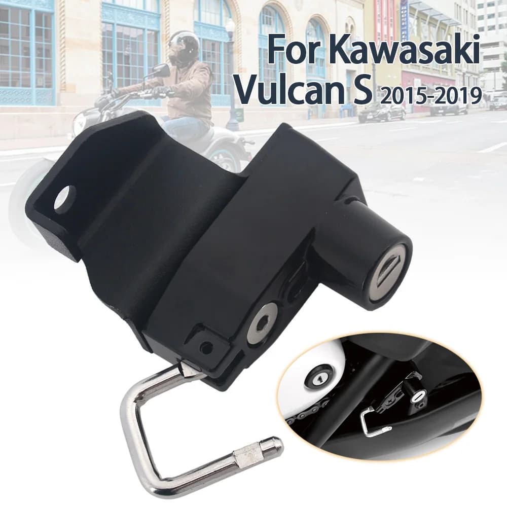 Kit blocco casco moto Caschi Sicurezza Blocco antifurto Alluminio antiruggine per Kawasaki VN650 Vulcan S 650 Accessori