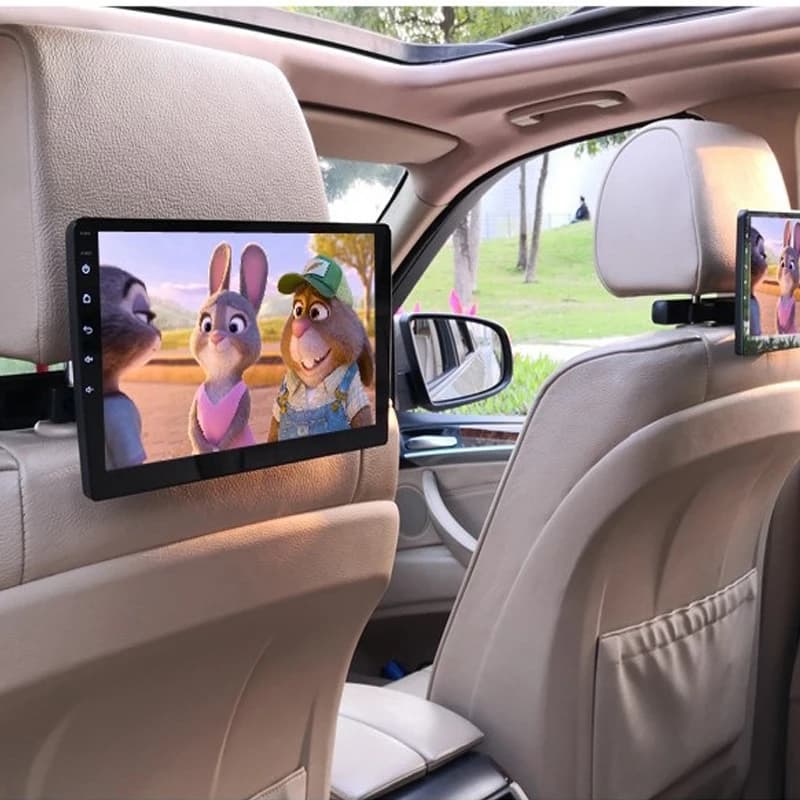 Monitor per Poggiatesta Auto da 10.1 Pollici, Tablet PC Android 10, 4K Wifi 2G+32G HDMI, Intrattenimento per Sedili Posteriori, Mirroring, Download App Android