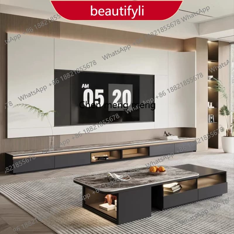 z10Home Slate TV cabinet home light luxury floor sideboard coffee table combination tv stand monitor stands living room furnitur
