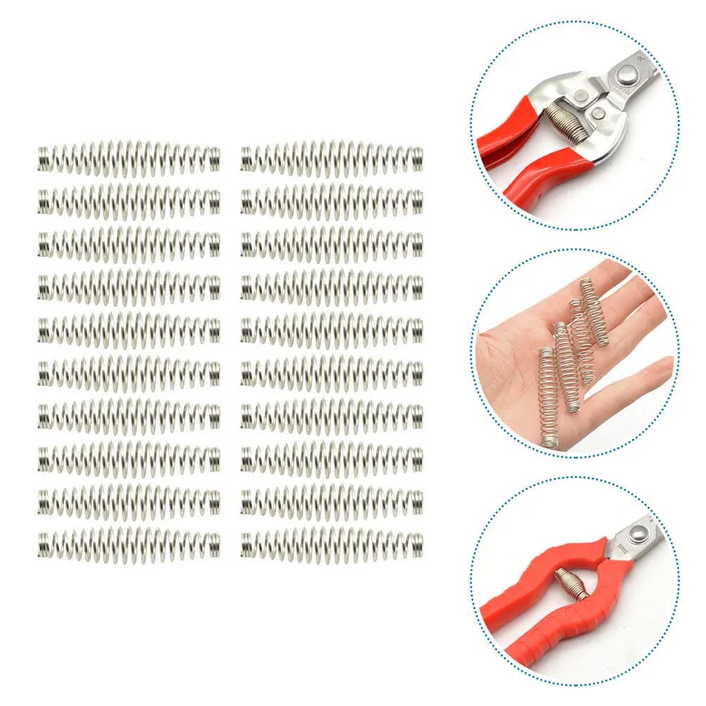 20Pcs Garden Pruner Springs Flexible Stainless Steel Replacement Parts Precision Spring for Trimming Shears Pruning Tools