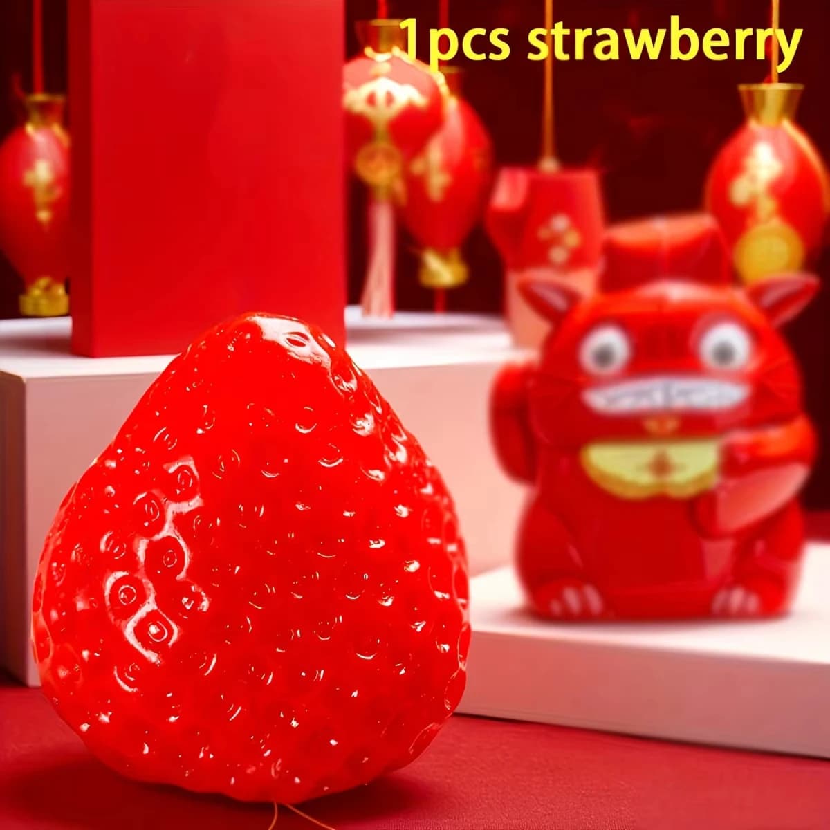 1Pc Squishy Grande Fragola Spremere Giocattolo Per Bambini Morbido Pizzico Frutta Pop Agitarsi Giocattoli Partito Intrattenimento Giochi Halloween Regalo Di Natale
