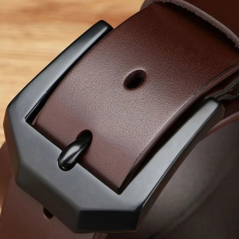 1pc clip per cintura in pelle da uomo fibbia ad ago in rame stile casual alla moda affari versatile semplice sensazione di fascia alta
