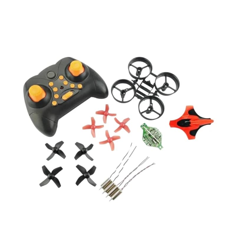 Kit Completo Fai-da-te Mini Drone RC per Eachine E010 JJRC H36 - Telaio da 70mm, Motori Migliorati da 8.5mm, Ricevitore 2.4G, Batteria, Eliche