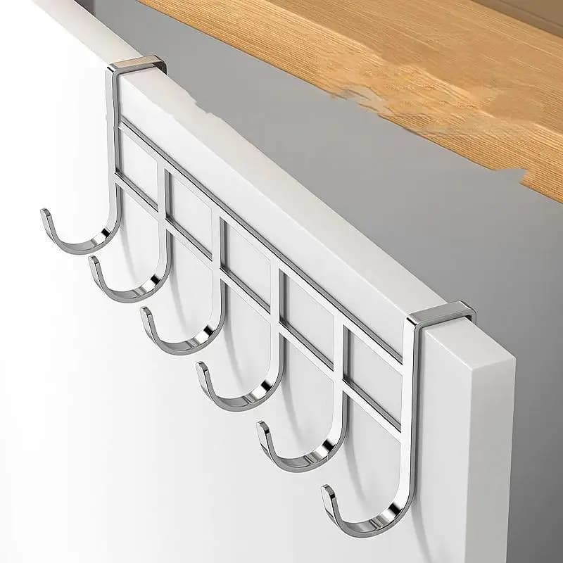 Punch‑Free Over Door Hook Rack Household Hanging Organizer For Kitchen Bathroom Bedroom Storage