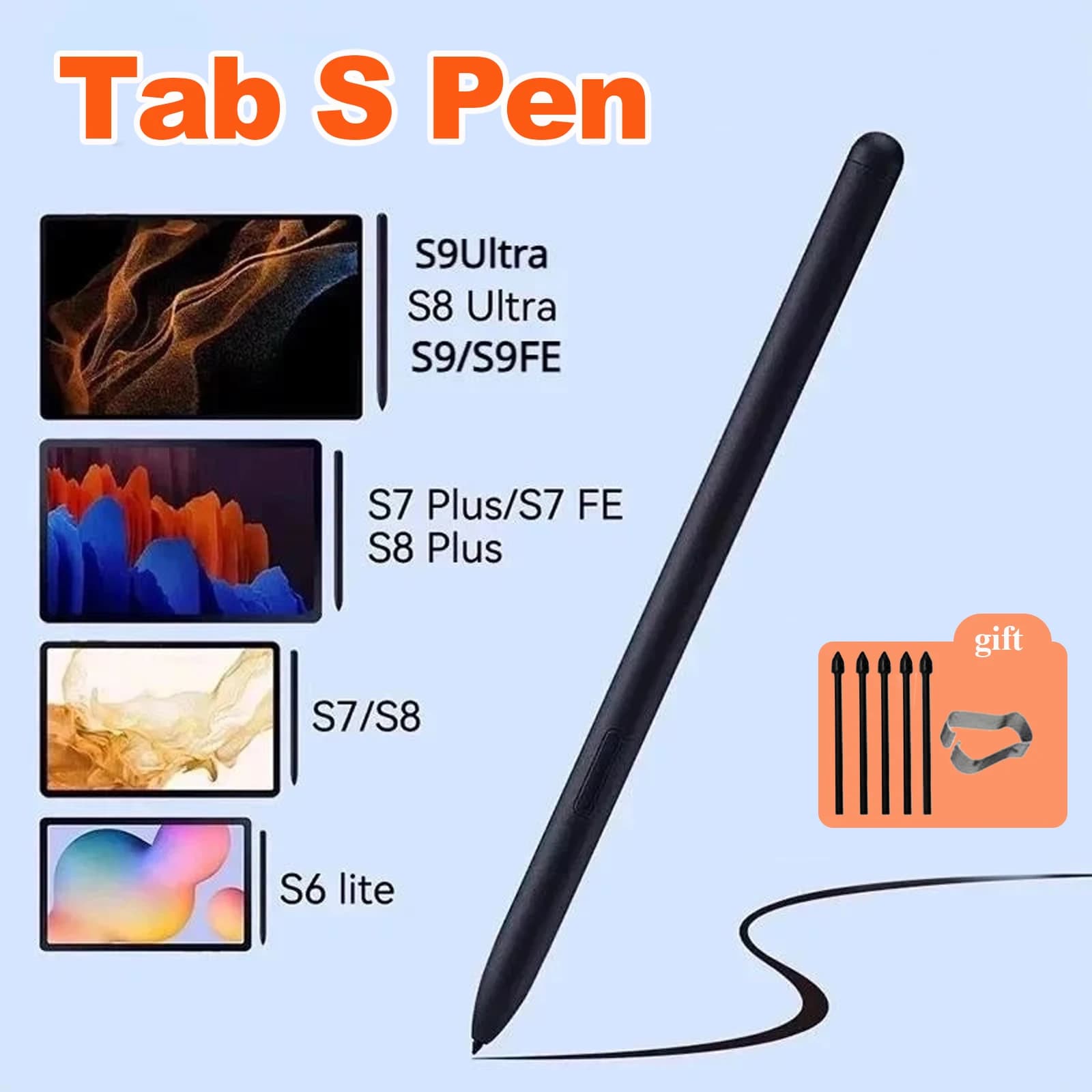 Penna Stilo Touch per Tablet Samsung Galaxy Tab S6 Lite P610 P615 S8 S9 S9FE S7 FE S7 Senza Bluetooth