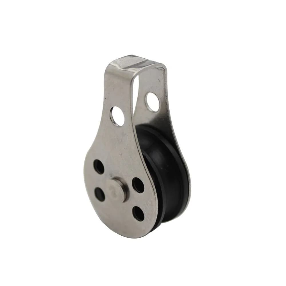 Puleggia in acciaio inossidabile 304 Ruota singola Cuscinetto di carico Girevole Corda di sollevamento Puleggia per blocchi Corda Runner Kayak Accessori per barche