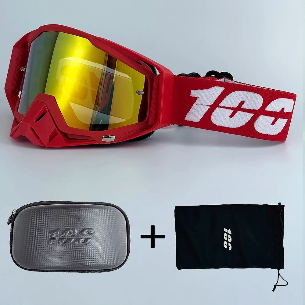 100 Occhiali da moto da uomo Occhiali da motocross Casco MX Moto Dirt Bike ATV Sci Sport all'aria aperta Scooter in vetro Googles Maschera