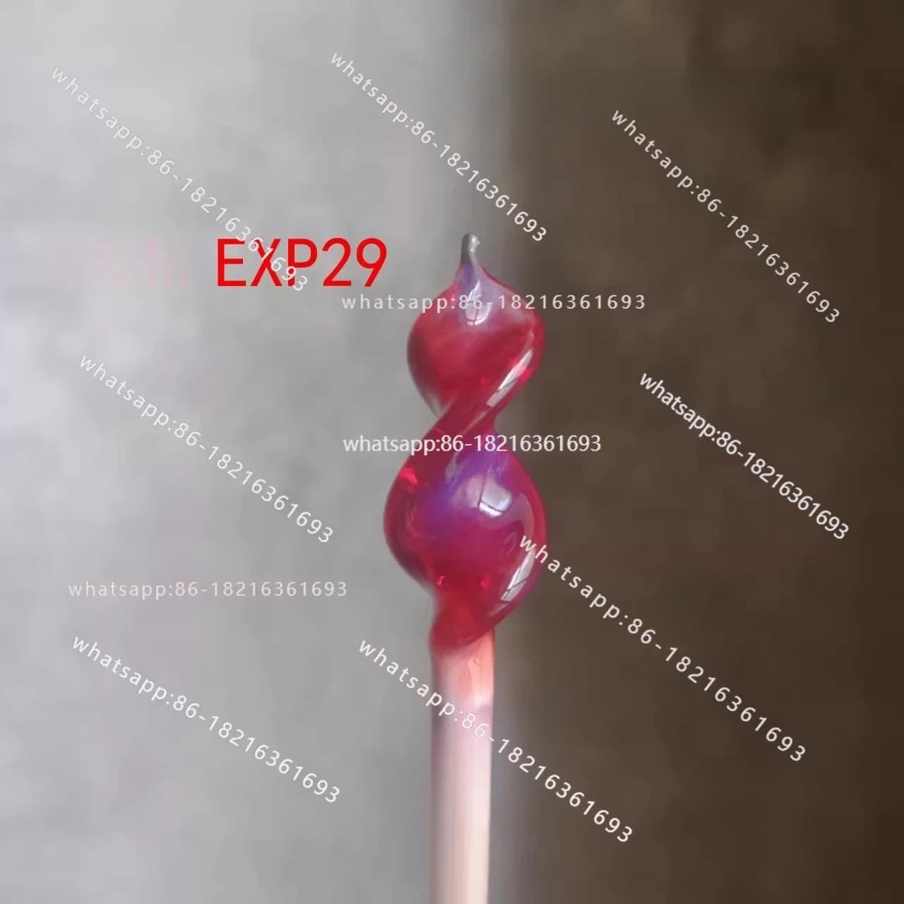 1 pz NUOVO EXP29 melograno bambino rosso proteico bar lampada in vetro bruciante barra di vetro