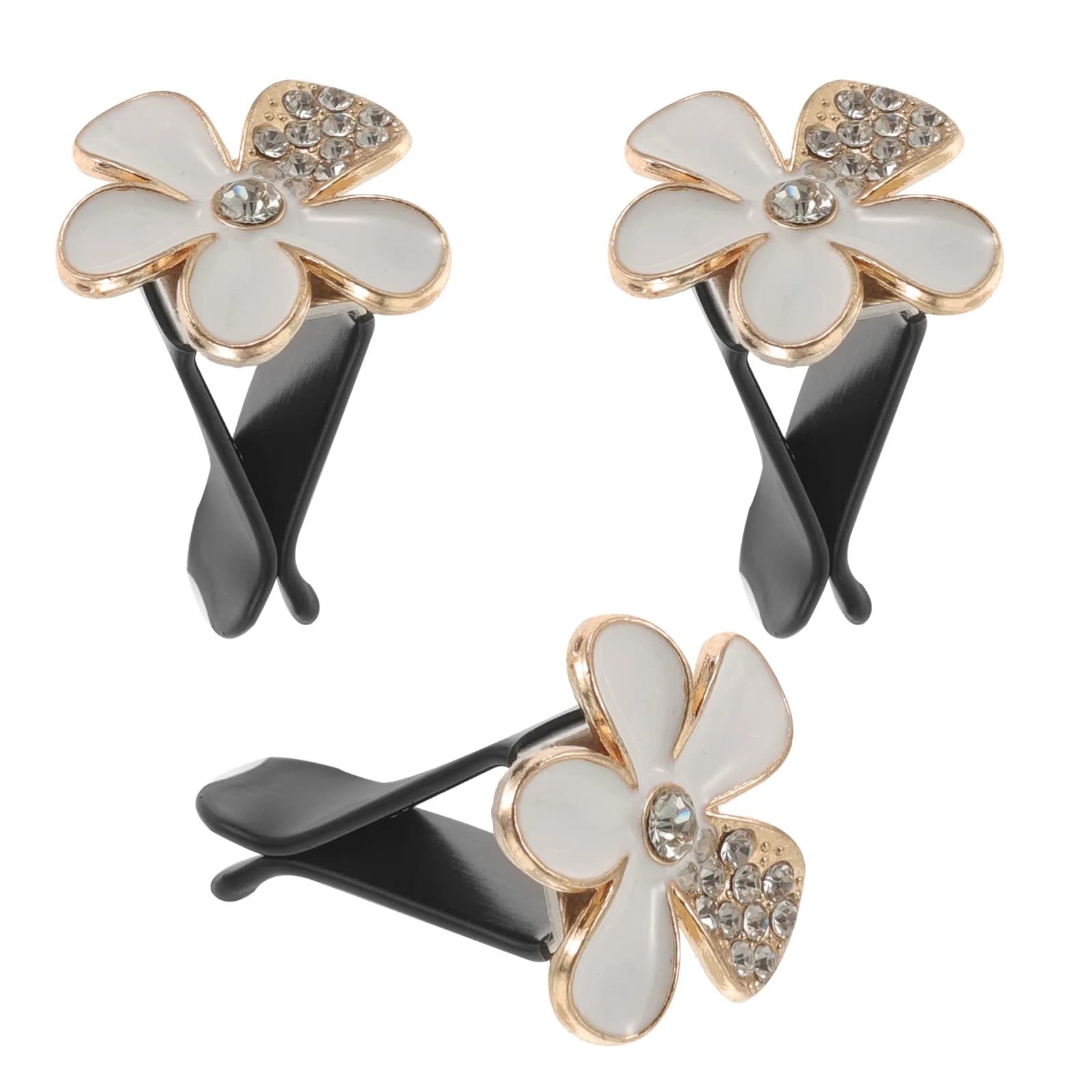 Set di 3 Graziosi Clip per Diffusore d'Aria a Forma di Fiore per Auto, Decorazione per Bocchette d'Aria, Accessori per Casa, Ufficio e Interni Auto