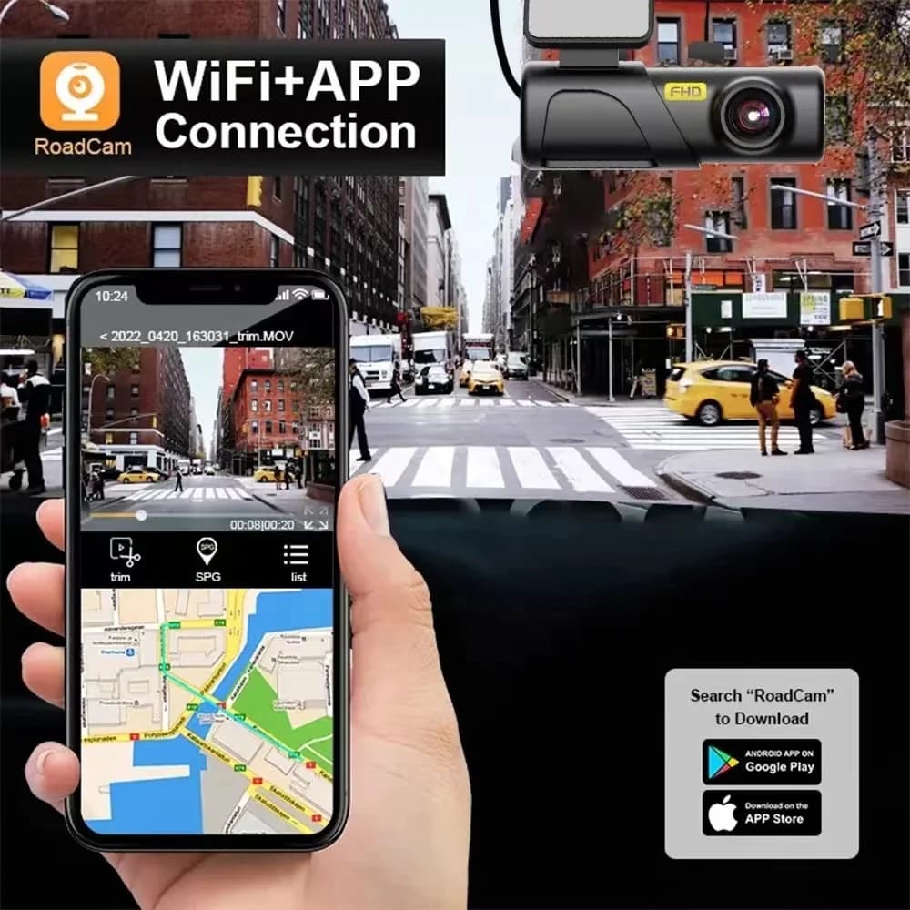 Dash Cam for Car 1080P HD Night vision Car recorder Mini Wifi Dash Camera with rear view for driving registration