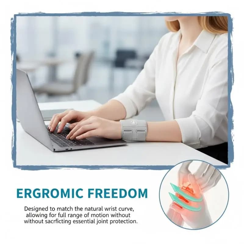 Supporto Compressivo per Polso TFCC con Fascia Regolabile per Sollievo dal Dolore Ulnare, Design Ergonomico per un Uso Prolungato Confortevole