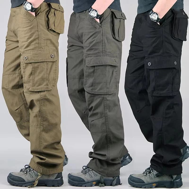 Pantaloni cargo tattici da uomo Pantaloni da trekking mimetici in cotone Tuta da lavoro all'aperto di grandi dimensioni Abbigliamento Hombre per abbigliamento attivo