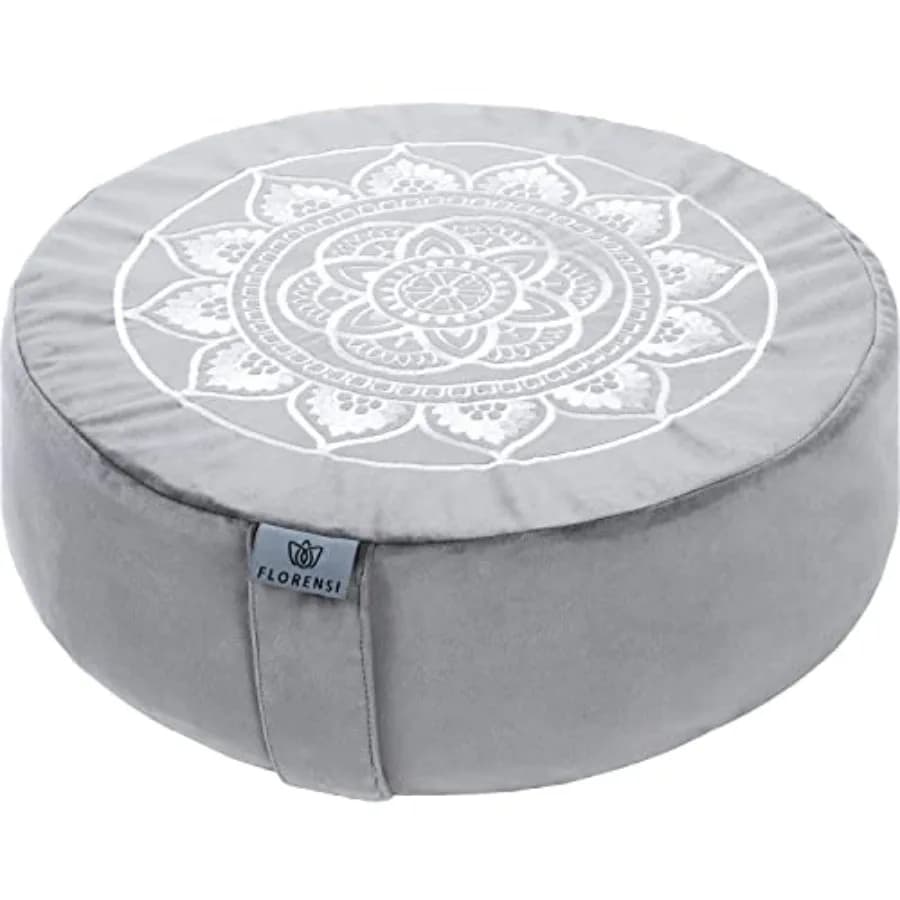 Cuscino per Meditazione - Comodo Cuscino da Pavimento - Tradizionale Cuscino Tibetano per Meditazione con Bellissima Fodera in Velluto - Grande Cuscino da Pavimento