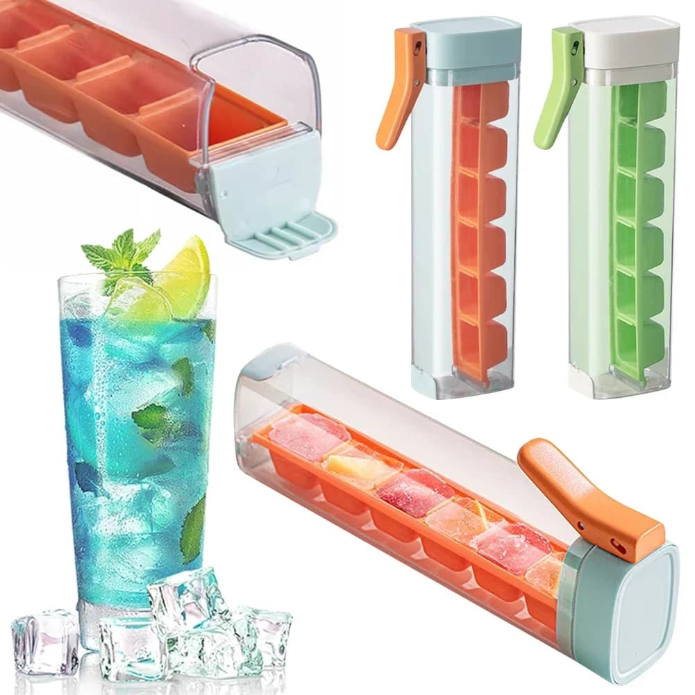 Stampo per Cubetti di Ghiaccio a Pressione Manuale, Piccolo e Creativo, per Casa, Congelamento Rapido, in Silicone Senza BPA, Facile da Sfogliare, Gadget da Cucina