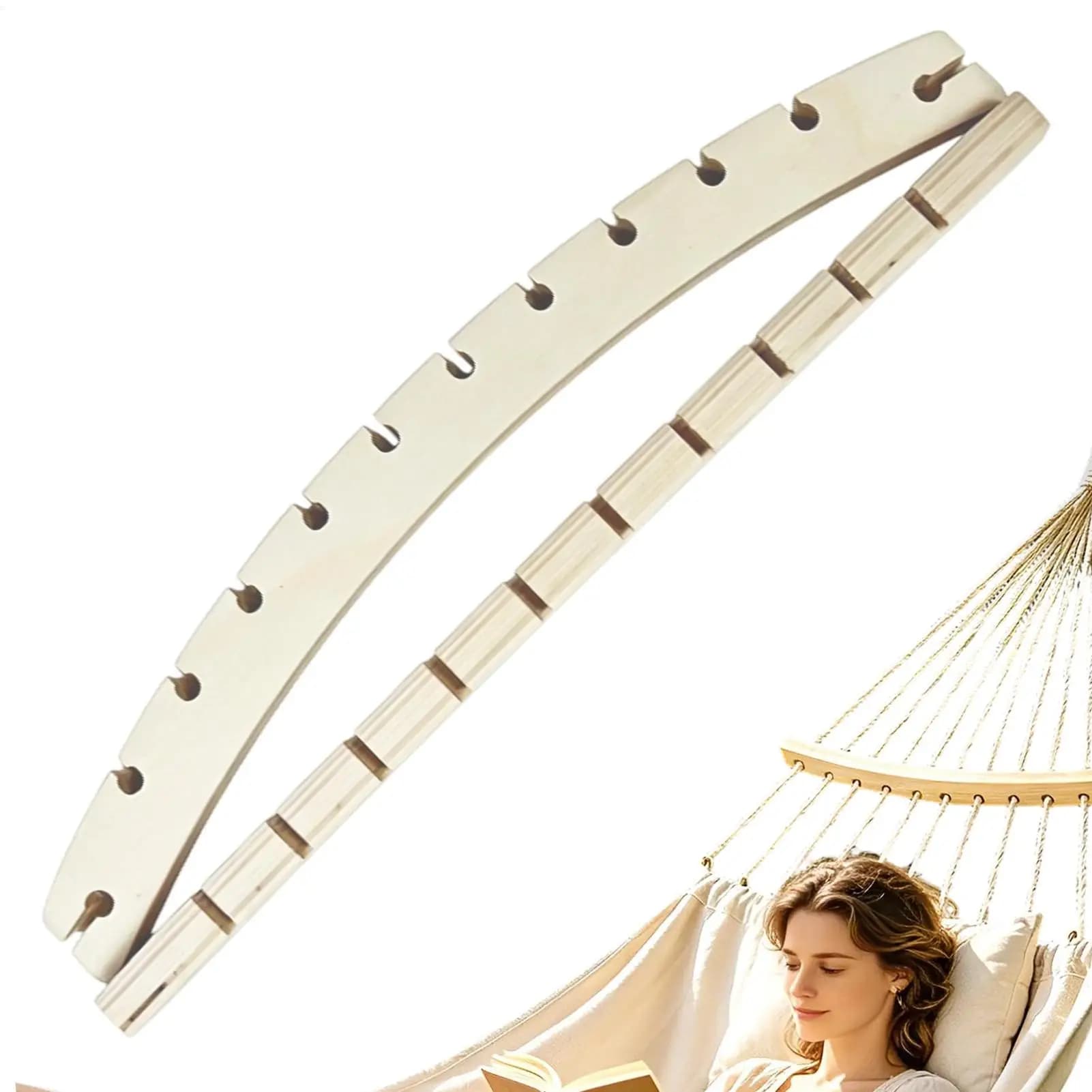 Detachable 2pcs Hammock Swing Spreader Bar Wooden Portable Support Hammock Replacement Parts For Camping Backyard Patio