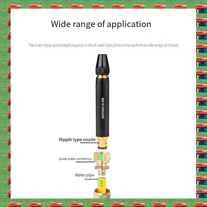 Ugello per autolavaggio ABMO Ugello per tubo da giardino ad alta pressione a prova di perdite Ugello per tubo da giardino adatto per irrigazione di auto e giardino
