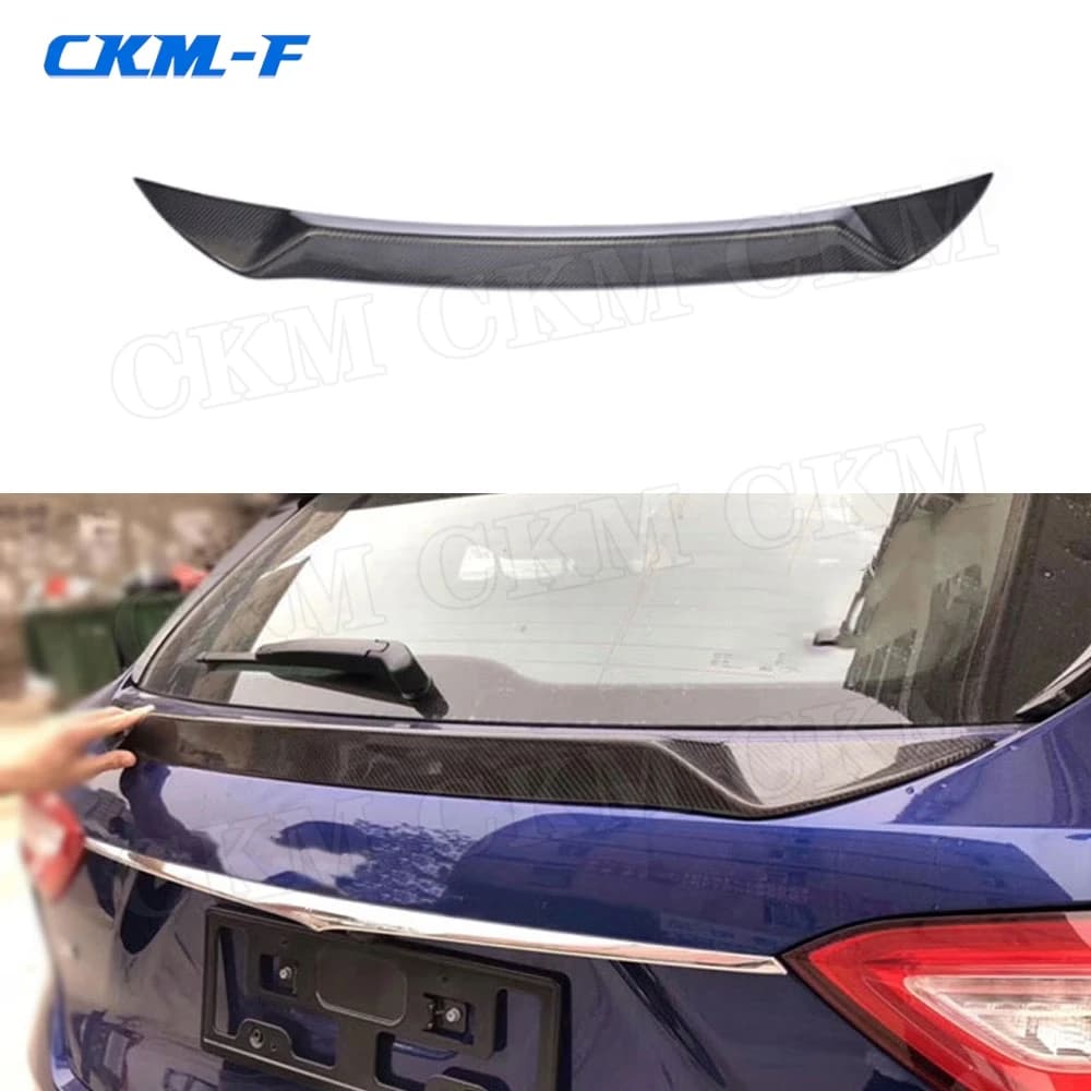 Rear Spoiler Middle Trim Wings for Maserati Levante S Sport Spoiler 2016 2017 2018 Carbon Fiber Boot Sticker Car Accessories
