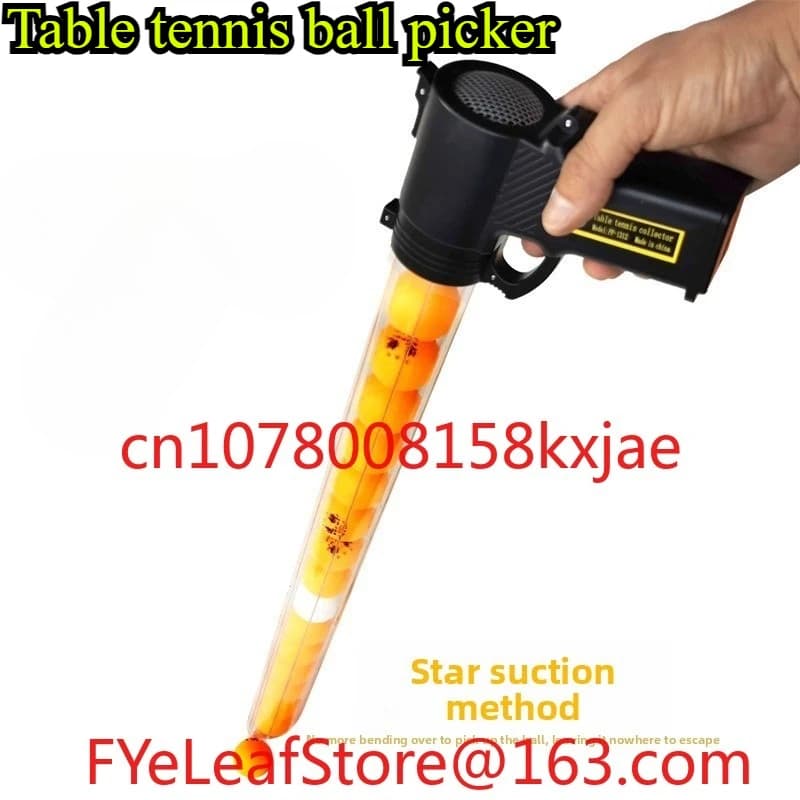 Raccoglitore di palline da ping pong portatile per allenamento, allenatore elettrico con palline ad aspirazione rapida