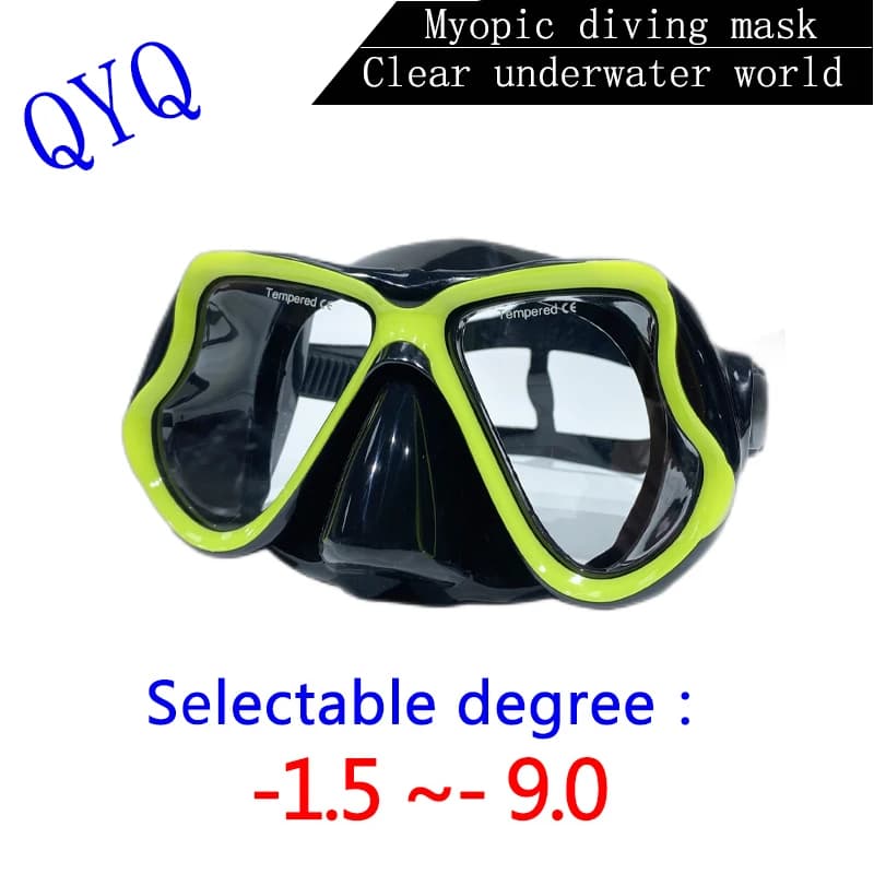 QYQ Snorkeling mask Optical glasses for myopic immersion can be equipped with a mask for myopic immersion