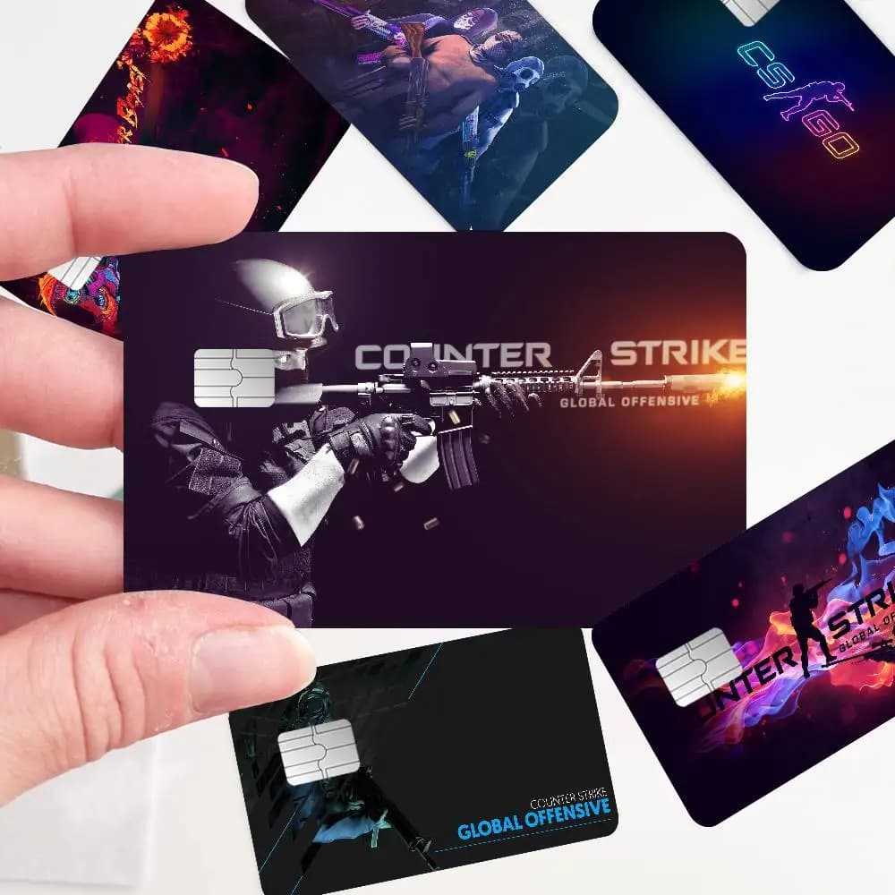 Pellicola Adesiva Anime Hot Game CS:GO per Carte di Credito/Debito Piccole e Grandi Senza Chip - Lato Anteriore