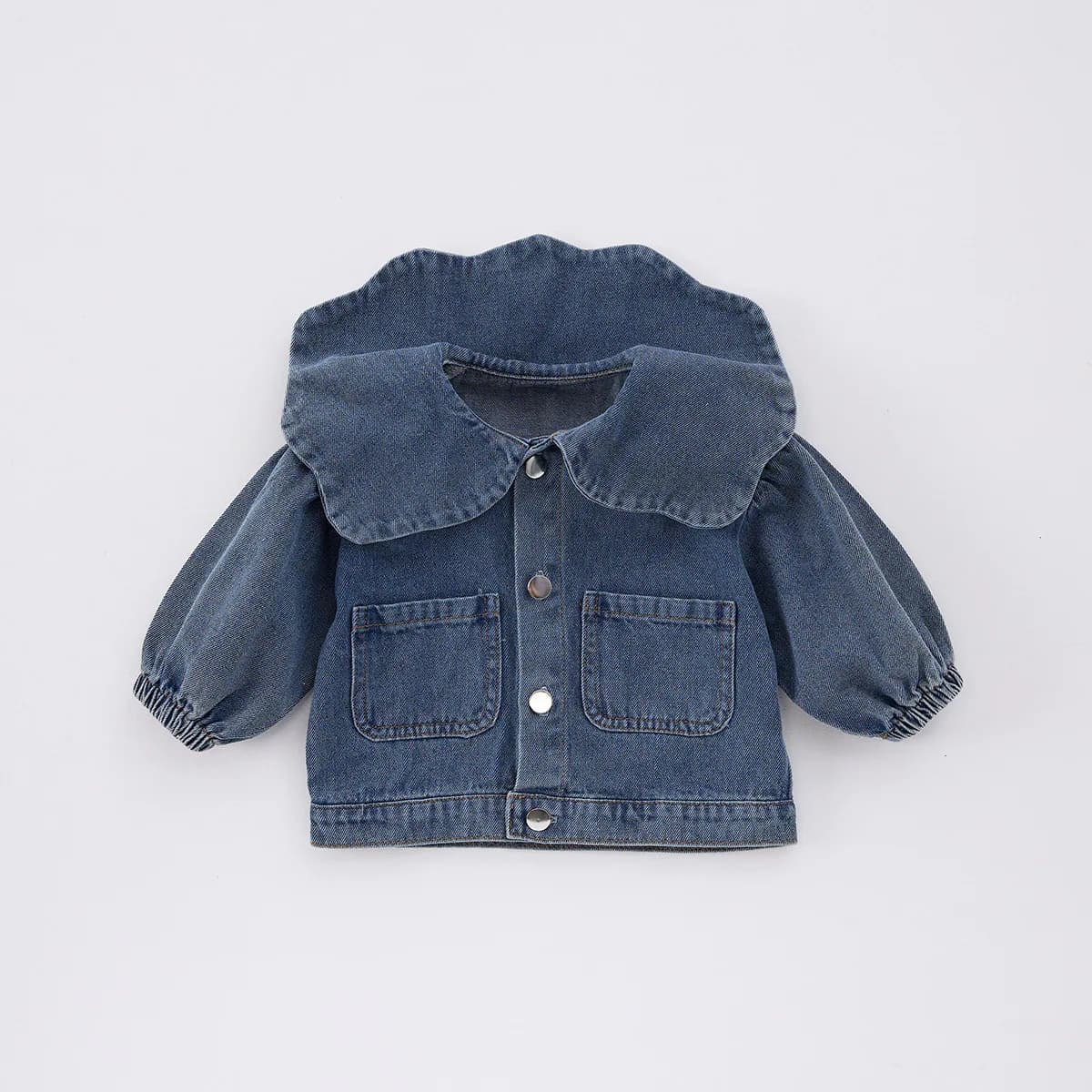 2025 Spring New Baby Long Sleeve Denim Coat Girls Cute Lapel Cardigan Jacket Infant Loose Versatile Casual Coat Toddler Clothes