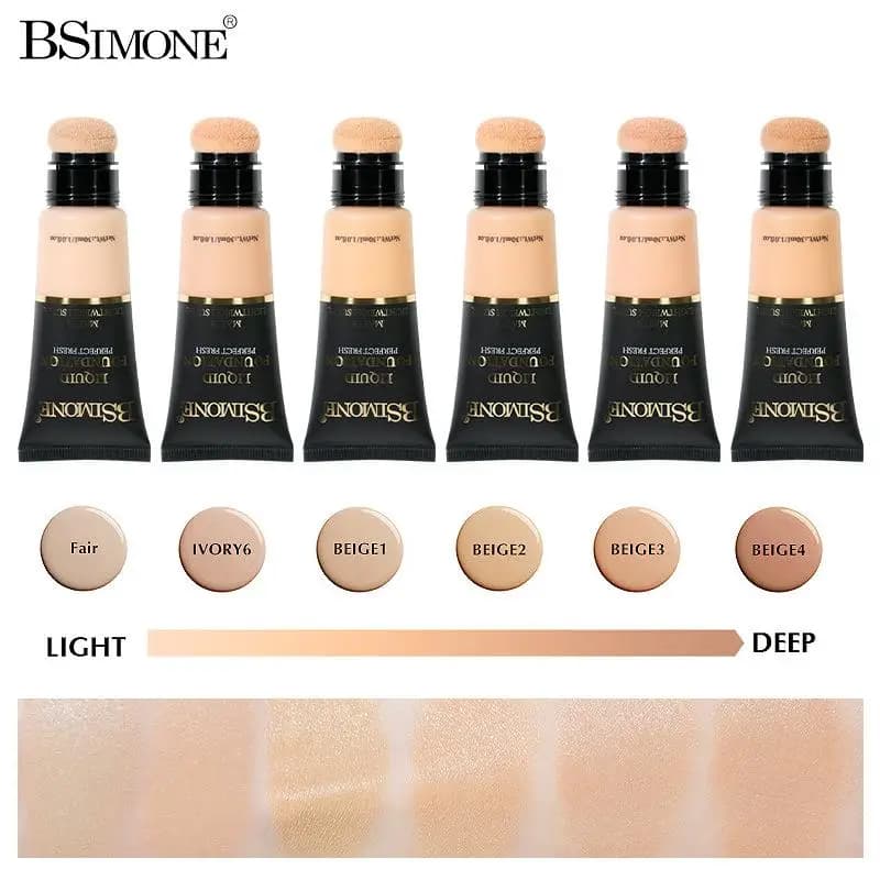 1Pc BSIMONE Opacizing Liquid Corrector Waterproof with Oil Control and Long-Term Covering, Made with Sponge Brush for Makeup