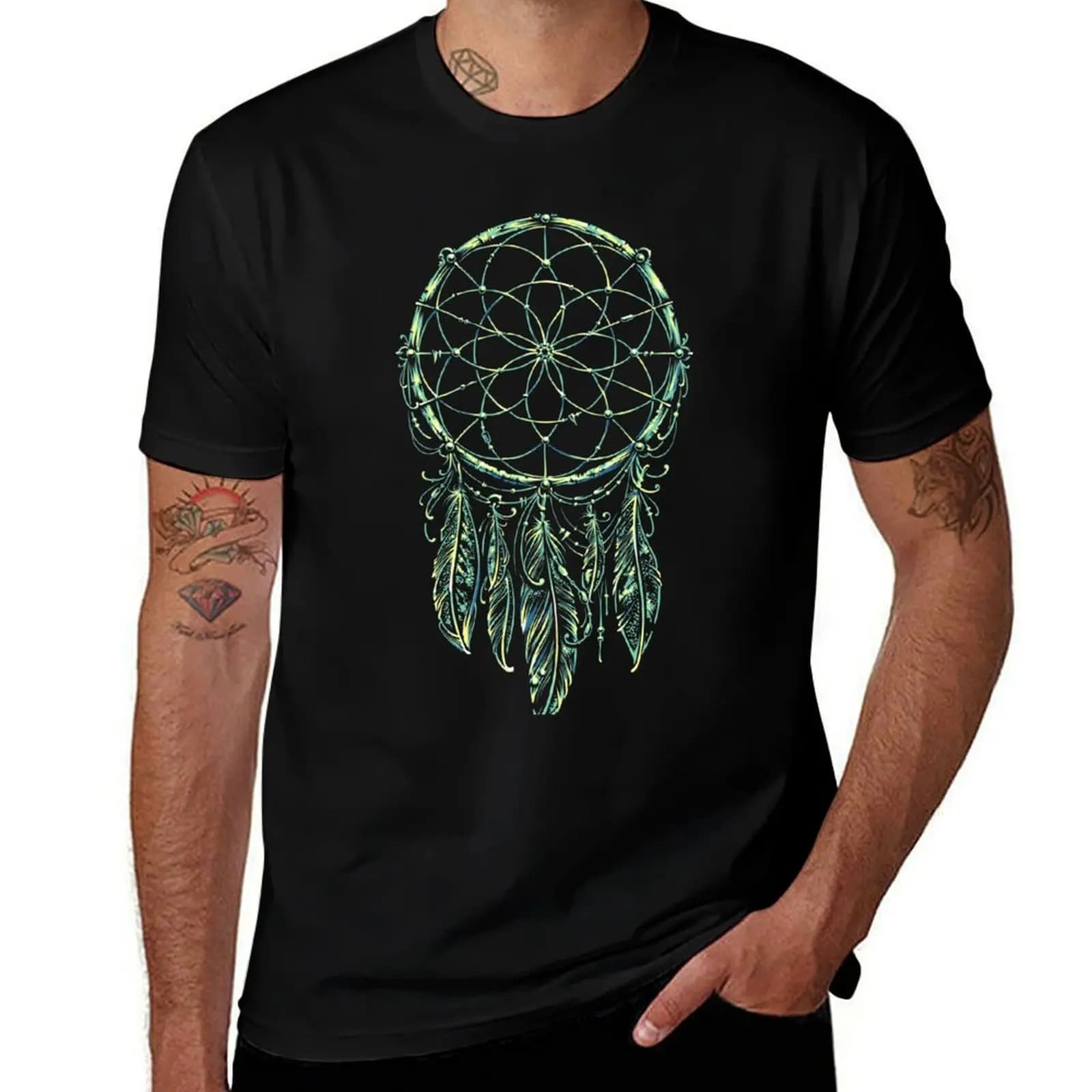 Dream Catcher Acid T-Shirt Durable Work Wear T-Shirt