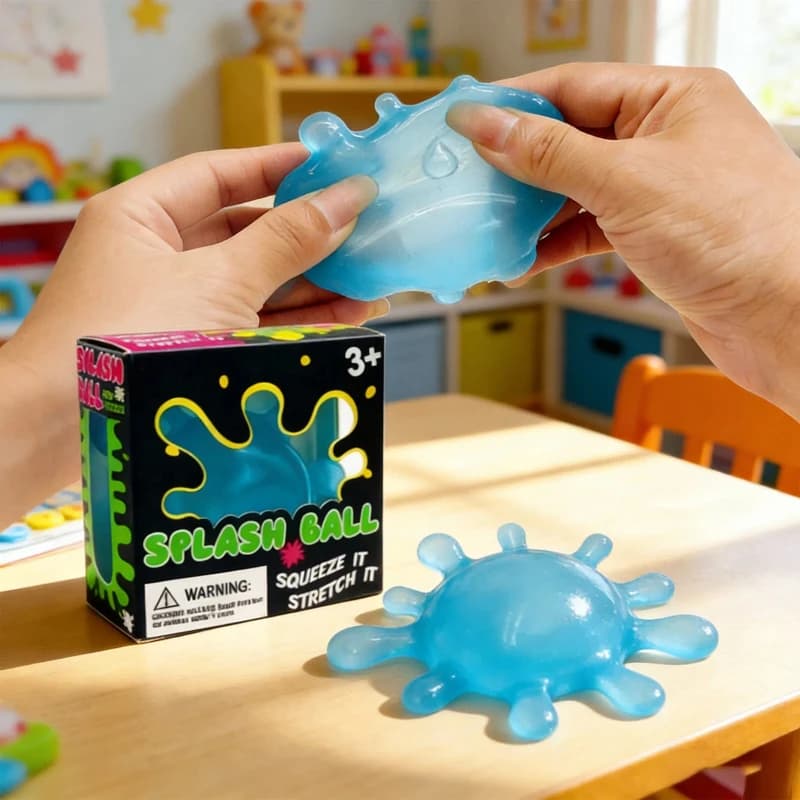Pallina Antistress a Forma di Spruzzo, Carina, a Lenta Risalita, Non Appiccicosa, Portatile, Giocattolo Antistress per Bambini e Adulti