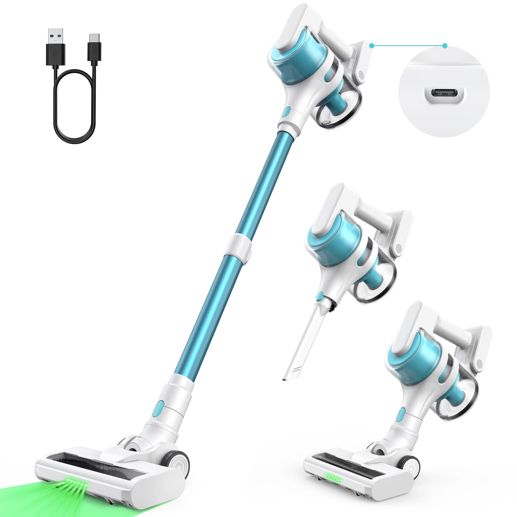 Moosoo S6Mate Cordless Vacuum Cleaner Portable Stick Vacuum Cleaner Mini For Pets Home Hardwood Floor