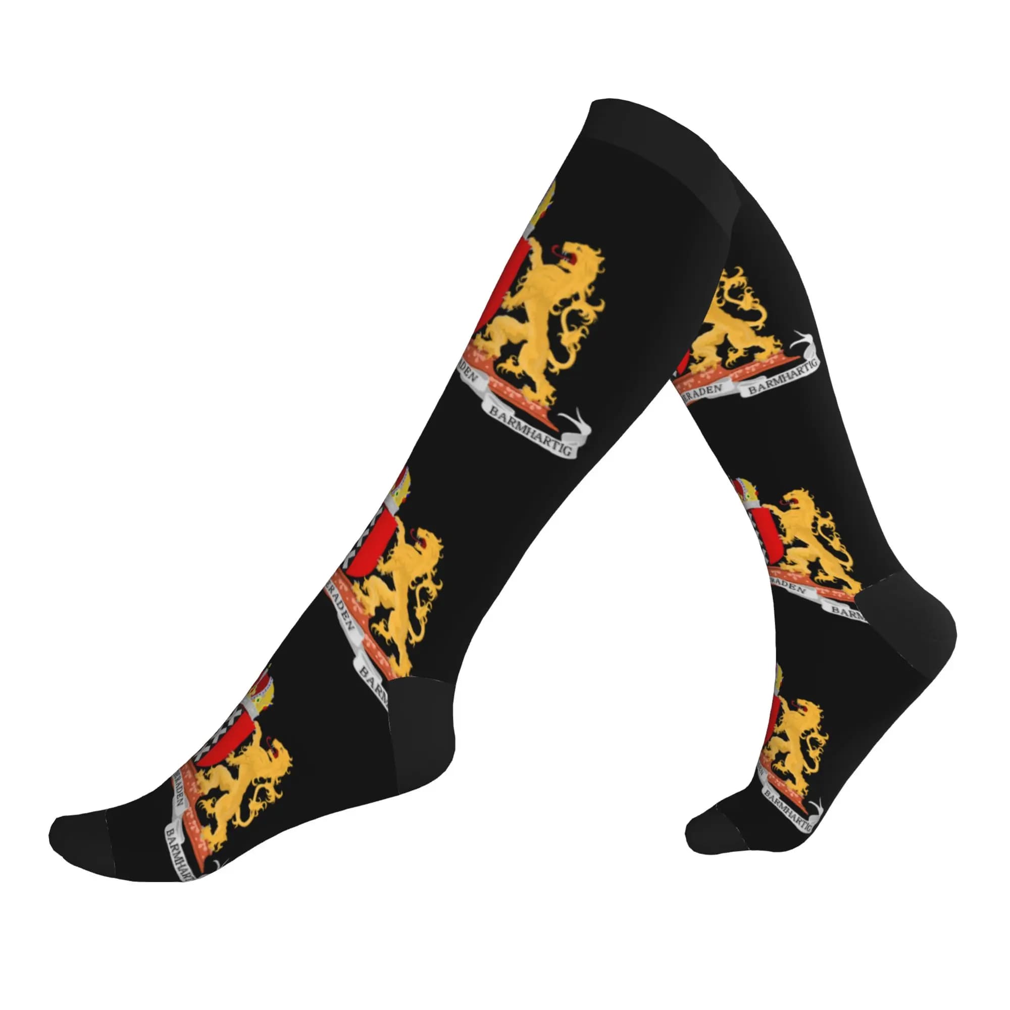 Calzini con stampa Kawaii Amsterdam Coat of Arms Paesi Bassi per uomo e donna, calzini sportivi a compressione elasticizzati per l'estate, l'autunno e l'inverno
