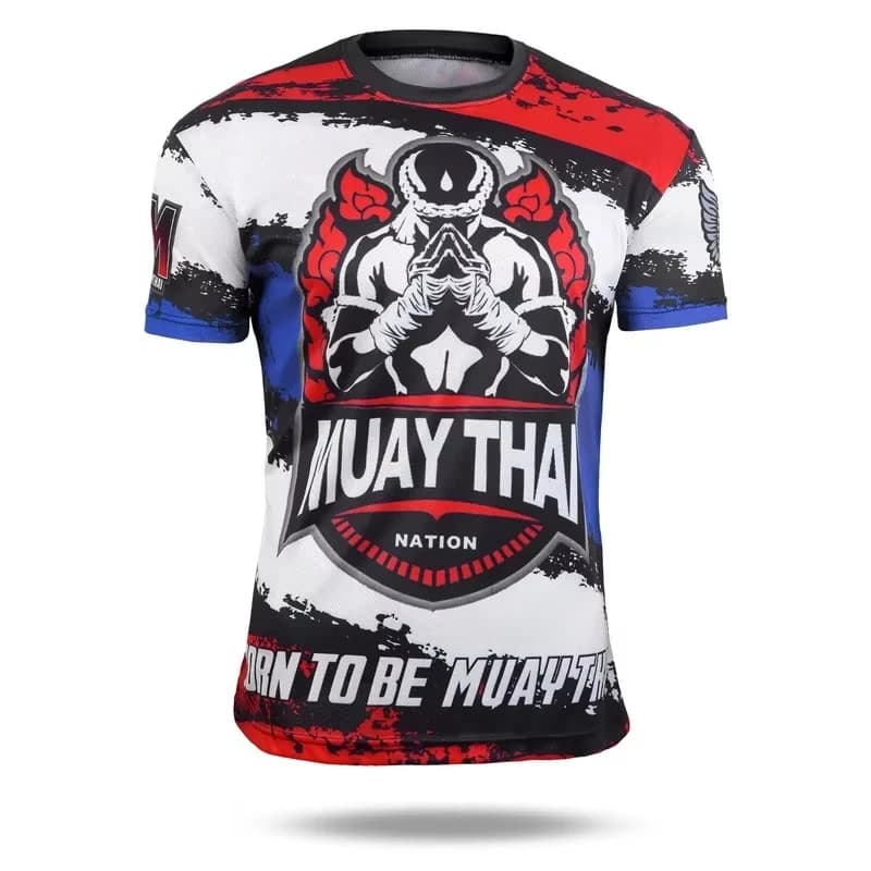 T-shirt da uomo con stampa 3D Muay Thai Cool sports fashion street wear corto estivo