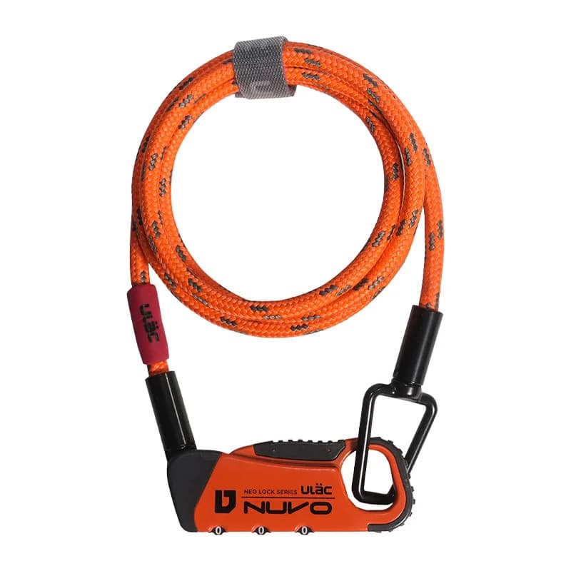 Lucchetto di Sicurezza con Cavo in Acciaio 1M, Serratura a Combinazione Antifurto per Casco, Bicicletta, Scooter, Moto, E-Bike, Accessori per Ciclismo